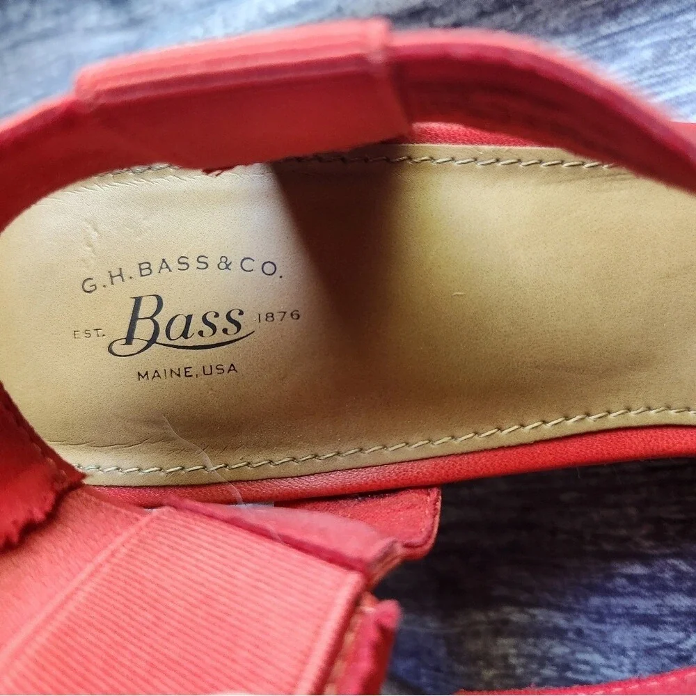 G.H. Bass & Co Coral Wedge Espadrille Sandals Women Size 10 Fabric‎ Elastic